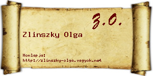 Zlinszky Olga névjegykártya