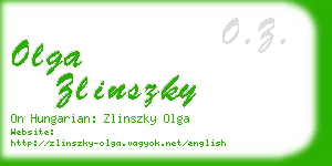 olga zlinszky business card